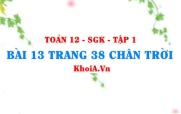 Bài 13 trang 38 Toán 12 Tập 1 Chân trời sáng tạo